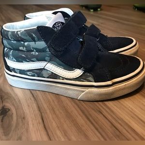 Shark velcro vans boys size 12
